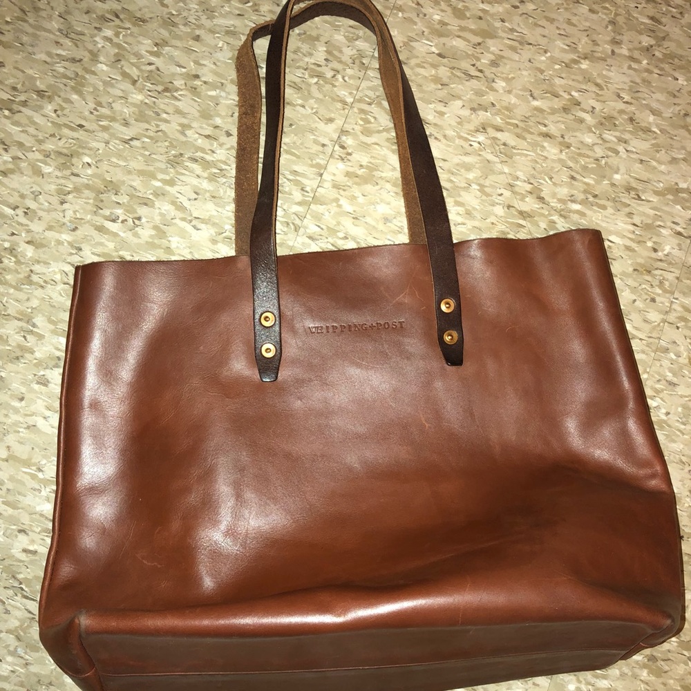 Whipping post pure leather tote